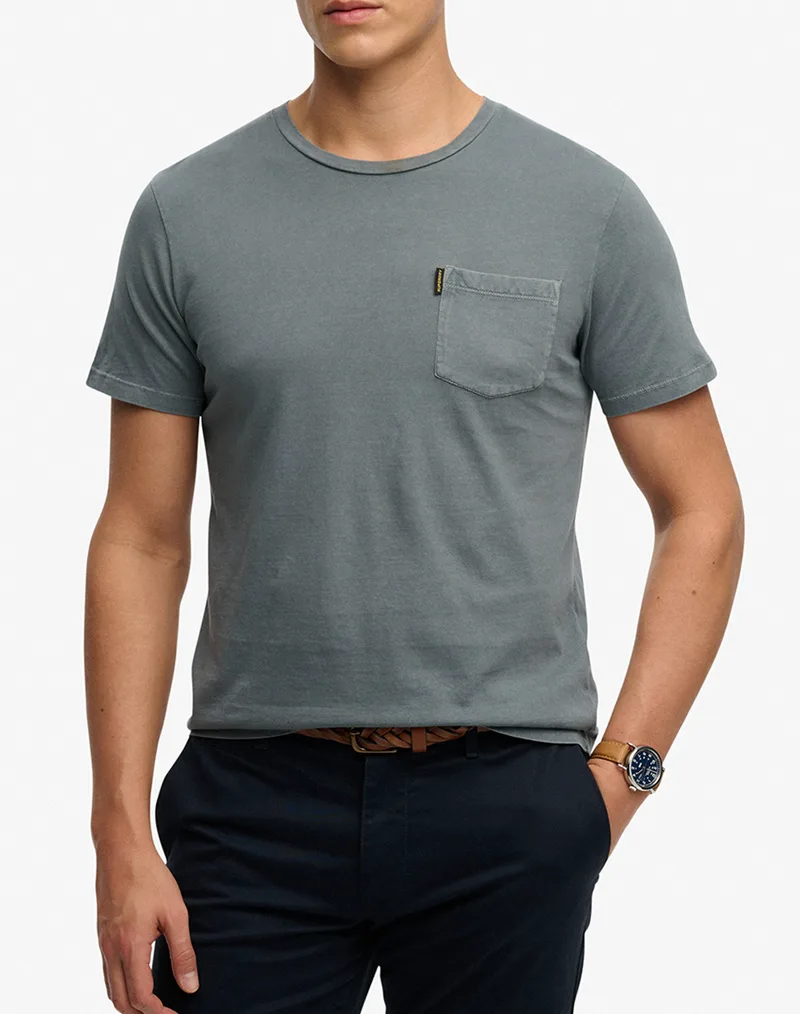 SUPERDRY D2 OVIN CLASSIC ESSENTIAL POCKET TEE ΜΠΛΟΥΖΑ ΑΝΔΡΙΚΟ M1012206A-6LP SteelBlue