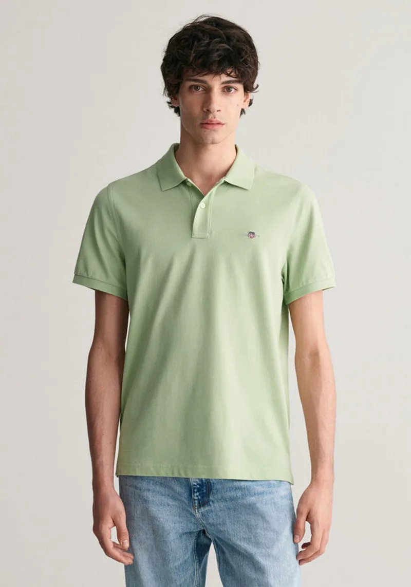 GANT Pique Polo Μπλούζα της σειράς Shield - 2210-1 345 Milky Matcha