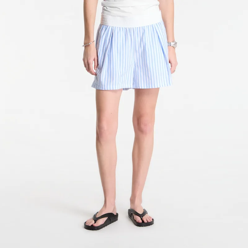 Σορτς Nike Sportswear Chill Poplin Women's Loose Stripe Shorts Lt Photo Blue/ Hydrogen Blue/ Summit White XS