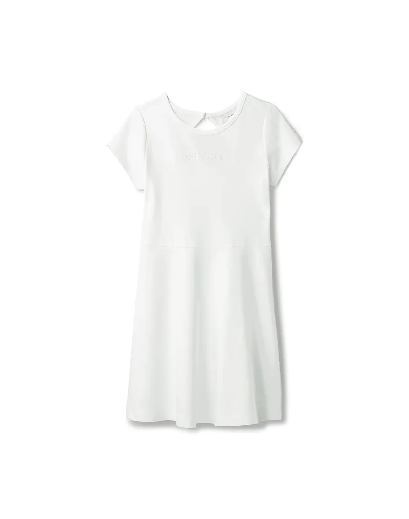 CALVIN KLEIN JEANS PUNTO SS DRESS LVCKSJH02G-8Y-16Y-YAF White