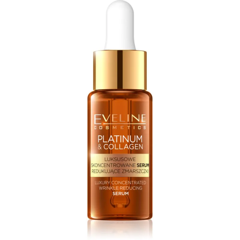 Eveline Cosmetics Platinum & Collagen συμπυκνωμένος ορός ενάντια στις ρυτίδες 18 ml