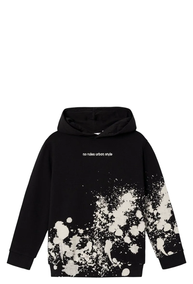 Μπλούζα Μακρυμάνικη Name It Najones Loose 13221244-Black Αγόρι