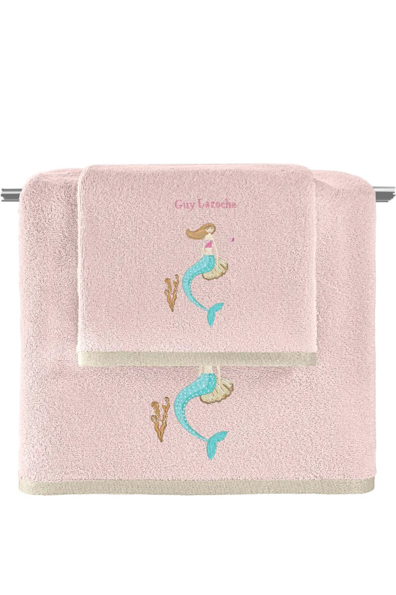 Σετ Βρεφικές Πετσέτες 2 Τεμαχίων Guy Laroche Bebe Merida Salmon-Ροζ 50x70,70x130