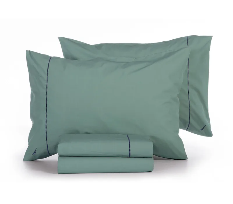 Σετ Σεντόνια Διπλά 4 Τεμαχίων Nef-Nef Nau Wave Solid Green 200x280