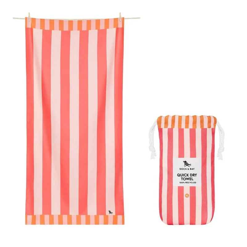 Dock & Bay Quick Dry Beach Towel - Raspberry Road XL (200cm x 90cm)