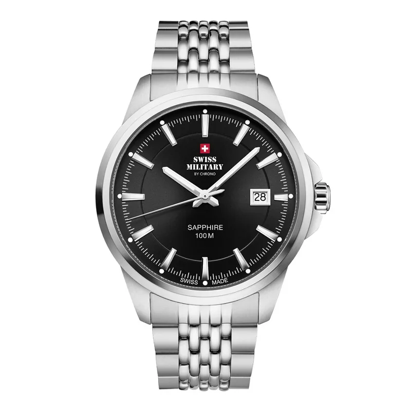 SWISS MILITARY by Chrono Swiss Made Stainless Steel Bracelet Watch SM34104.01