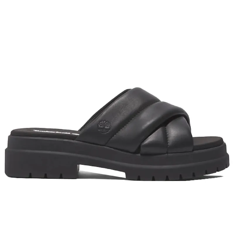 Γυναικεία Ανατομικά Δερμάτινα Πέδιλα Timberland London Vibe Slide TB0A63QZW021 Μαύρα