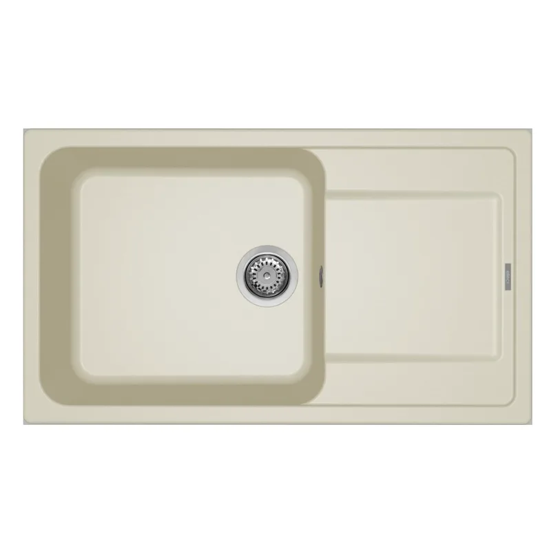 Νεροχύτες Γρανίτη Elleci σειρά Life 410 Λευκό Antico G62 Granitek (86x50cm)