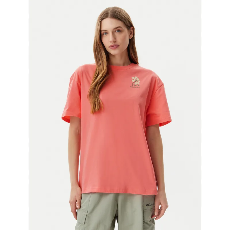 Columbia T-Shirt Rolling Bend™ Graphic 2120031 Ροζ Oversize