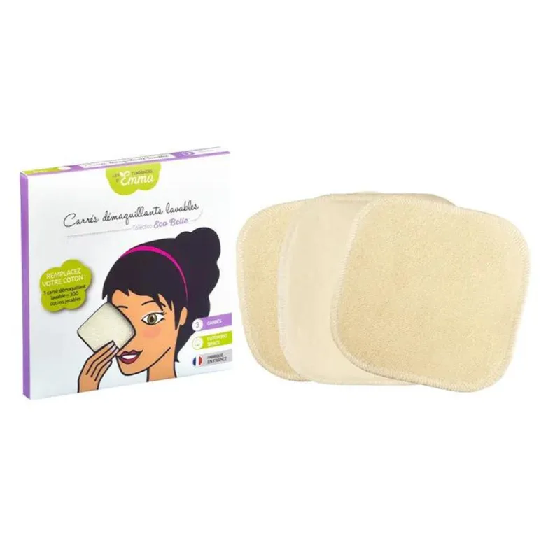 Les Tendances D'Emma Biface X3 Eco Belle Washable Organic Cotton Make-up Removing Pads
