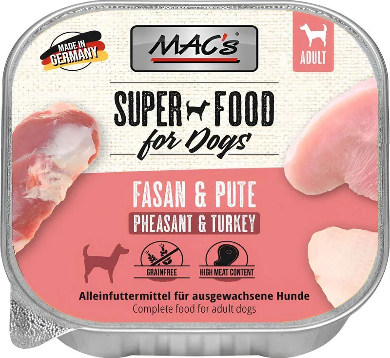 ΥΓΡΗ ΤΡΟΦΗ ΣΚΥΛΟΥ MACS DOG TRAY ΜΕΦΑΣΙΑΝΟ - ΓΑΛΟΠΟΥΛΑ (150GR)