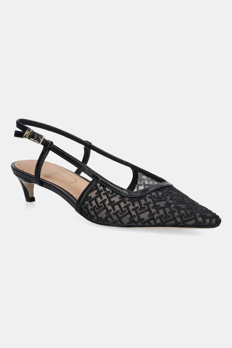 Γόβες Tommy Hilfiger MONO SQUARED TOE KITTEN SLINGB