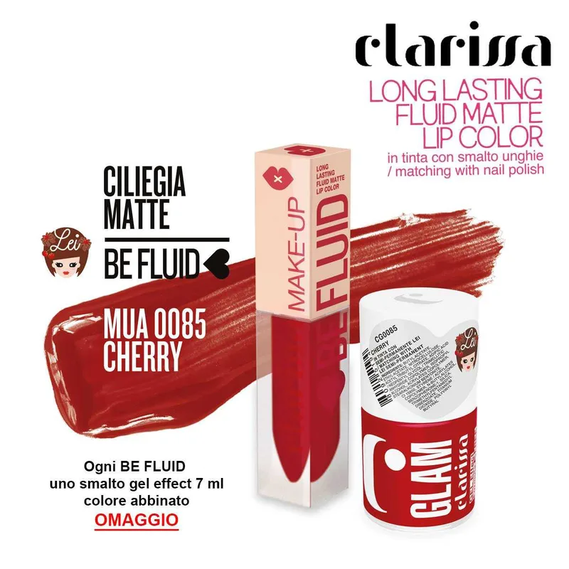 Be fluid lip color cherry matte cherry 4 ml