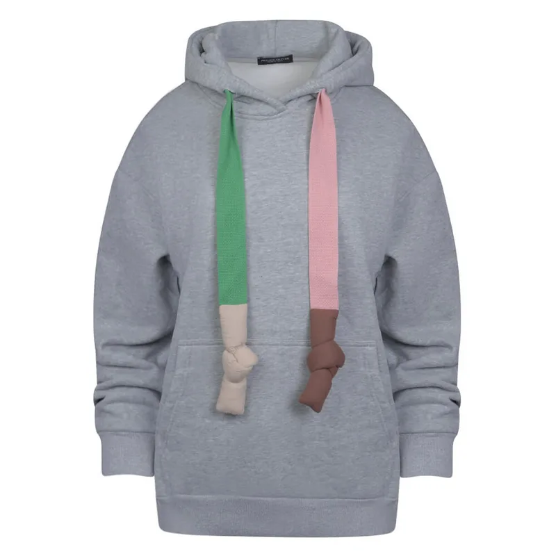Γυναικείο Hooded Φούτερ Γκρι New Arrival