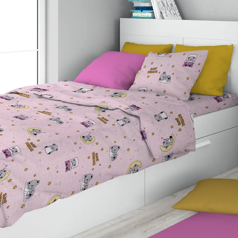 Σεντόνι Μονό Σετ Dimcol Dreams 550 Ροζ 160x240