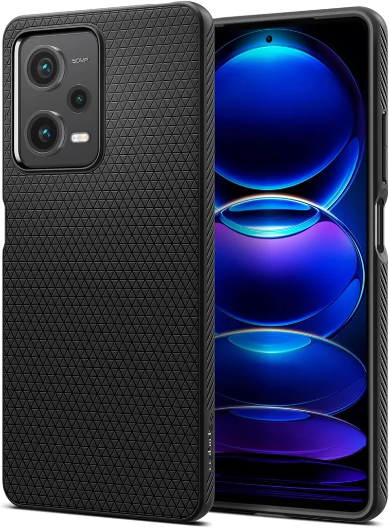 Spigen Θήκη Σιλικόνης Liquid Air - Xiaomi Redmi Note 12 Pro 5G / Poco X5 Pro - Matte Black (ACS05788)