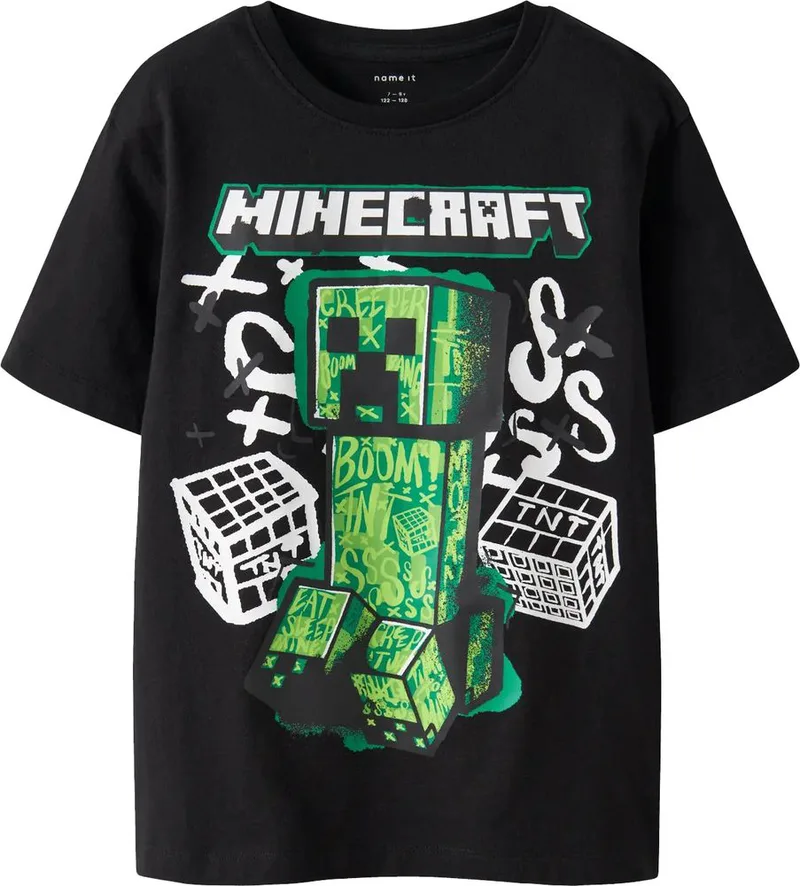 T-SHIRT NAME IT NKMDI MINECRAFT 13252214 ΜΑΥΡΟ (134-140CM)-(9-10 ΕΤΩΝ)