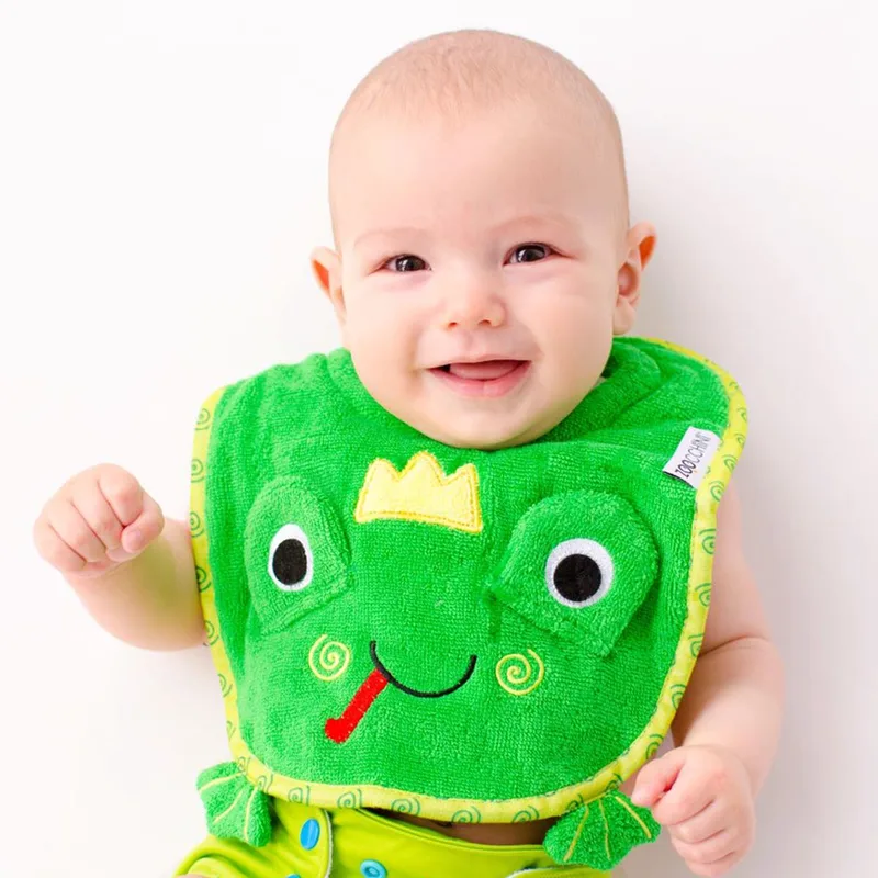 Σαλιάρα 0+ Μηνών (28x23) Zoocchini Flippy The Frog