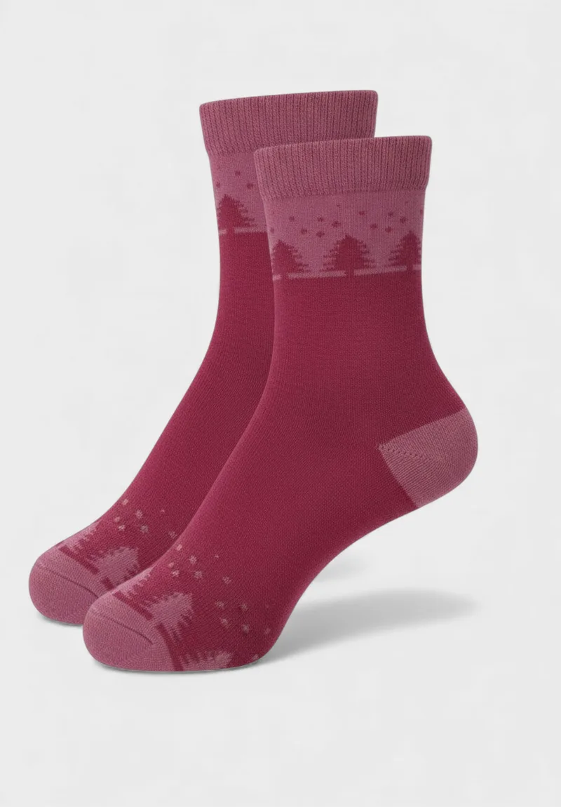 Pro Socks Wool Cozy Berry – Γυναικεία Μάλλινη Κάλτσα Ροζ/Κερασί PR25025-1-Ροζ