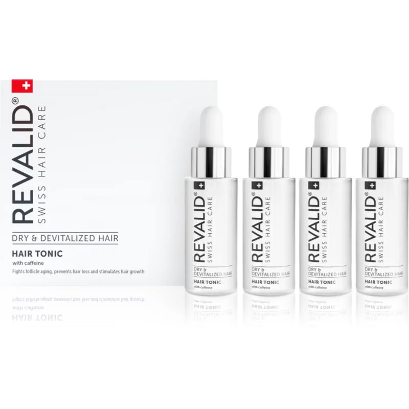 Revalid Hair Tonic αναζωογονητική τονωτική λοσιόν με καφεΐνη για την άναπτυξη των μαλλιών 4x30 ml