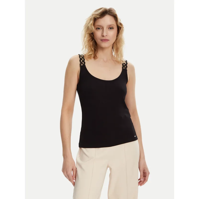 Morgan Τοπ 251-DOUBI Μαύρο Slim Fit