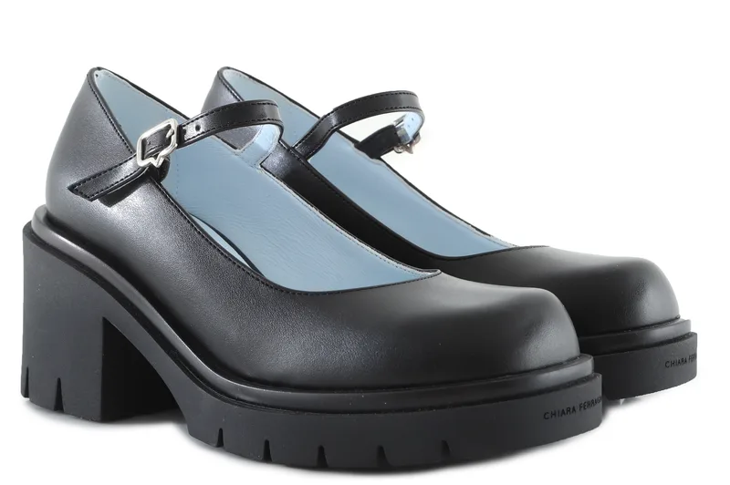 Γόβα Chiara Ferragni Andromeda Strass Τύπου Mary Jane CF3020_001-BLACK VEGAN Γυναικείο