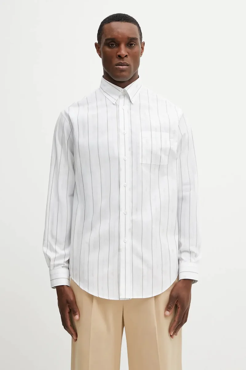 Drôle de Monsieur Βαμβακερό πουκάμισο Drôle de Monsieur Chemise Rayée Monogramme