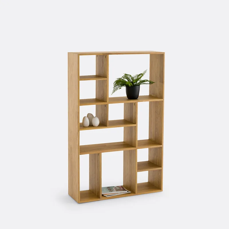 Ραφιέρα από ξύλο δρυ Μ30xΠ90xΥ140cm