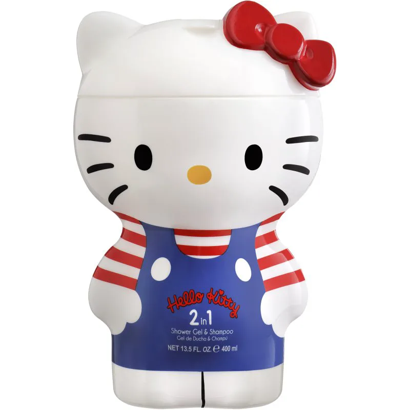 Hello Kitty Shampoo and Shower Gel 2 in 1 τζελ για ντους και σαμπουάν 2 σε 1 για παιδιά 2D 400 ml