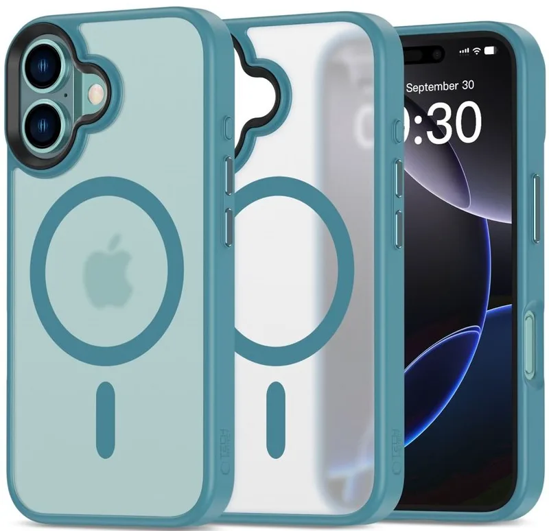 Θήκη iPhone 16 Tech-Protect MagMat Σκληρή Ημιδιάφανη με MagSafe - Matte Teal (5906302372355)