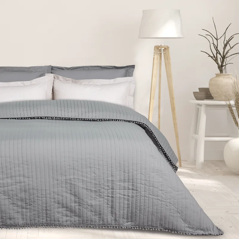 Κουβερλί Microfiber Υπέρδιπλο 220x240εκ. Happy 9653 Γκρι Das Home (Ύφασμα: Microfiber, Χρώμα: Γκρι, Μέγεθος: Υπέρδιπλα) - Das Home - 402080209653