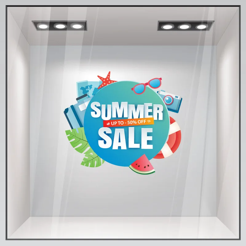 Αυτοκoλλητο Εκπτωσεων SUMMER SALE ELEMENTS