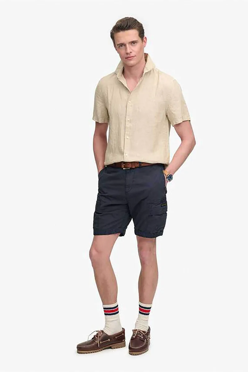 Superdry ανδρική βερμούδα cargo Straight Fit "Ripstop Light" - M7110485A Μπλε Σκούρο