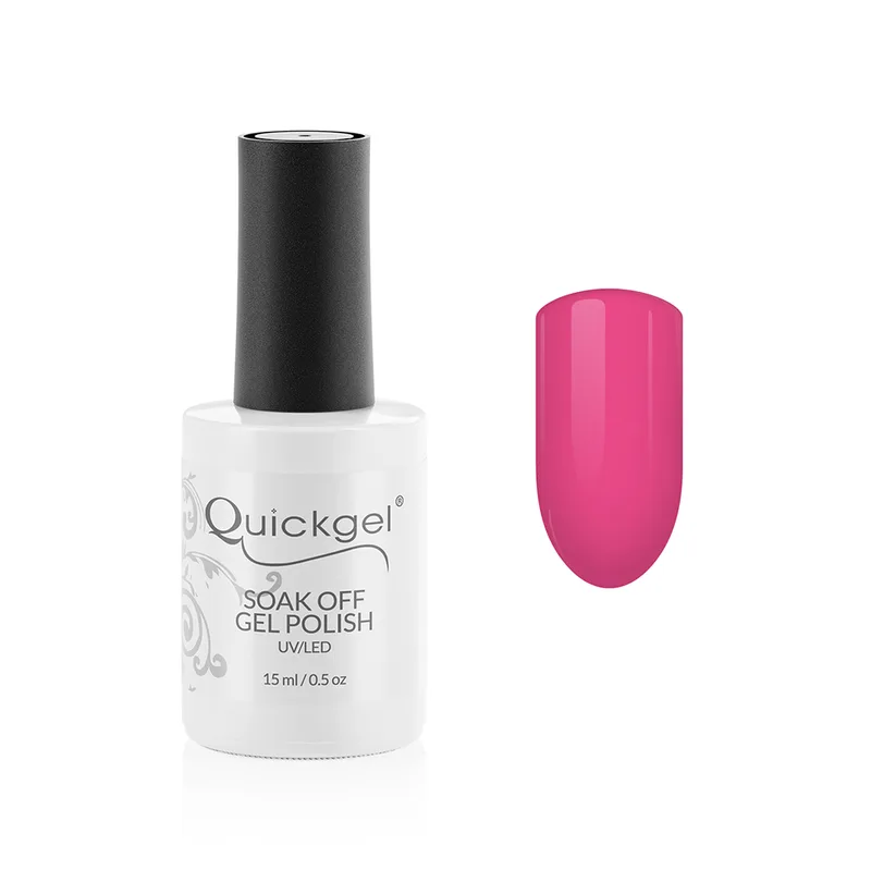 Quickgel No 802 - Hot Ροζ Ημιμόνιμο Βερνίκι 15 ml
