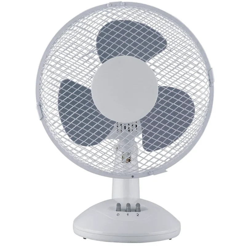 Ανεμιστήρας Επιτραπέζιος Rosberg R51760B9, 19 W, 23 cm, 2 ταχύτητες, Λευκό / Γκρι