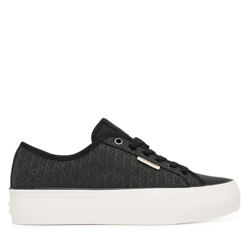 Αθλητικά Calvin Klein Vulc Flatf Laceup Jaq Aop HW0HW03265 Μαύρο