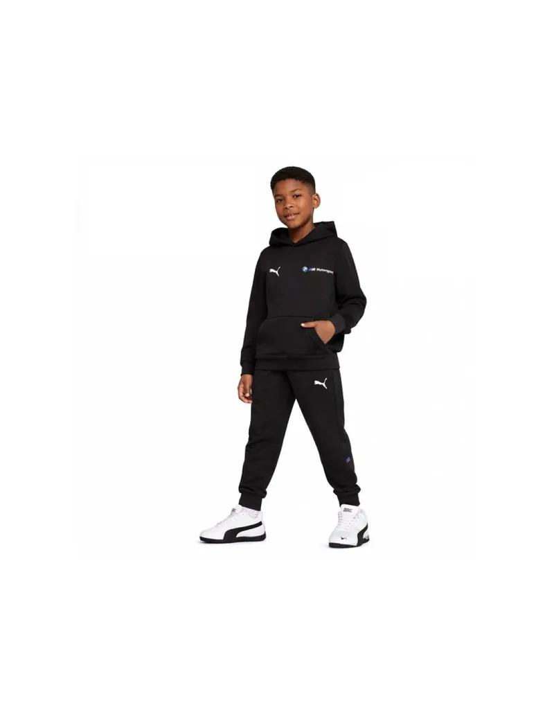 Puma BMW MMS Kids Kangaroo Hoodie Black