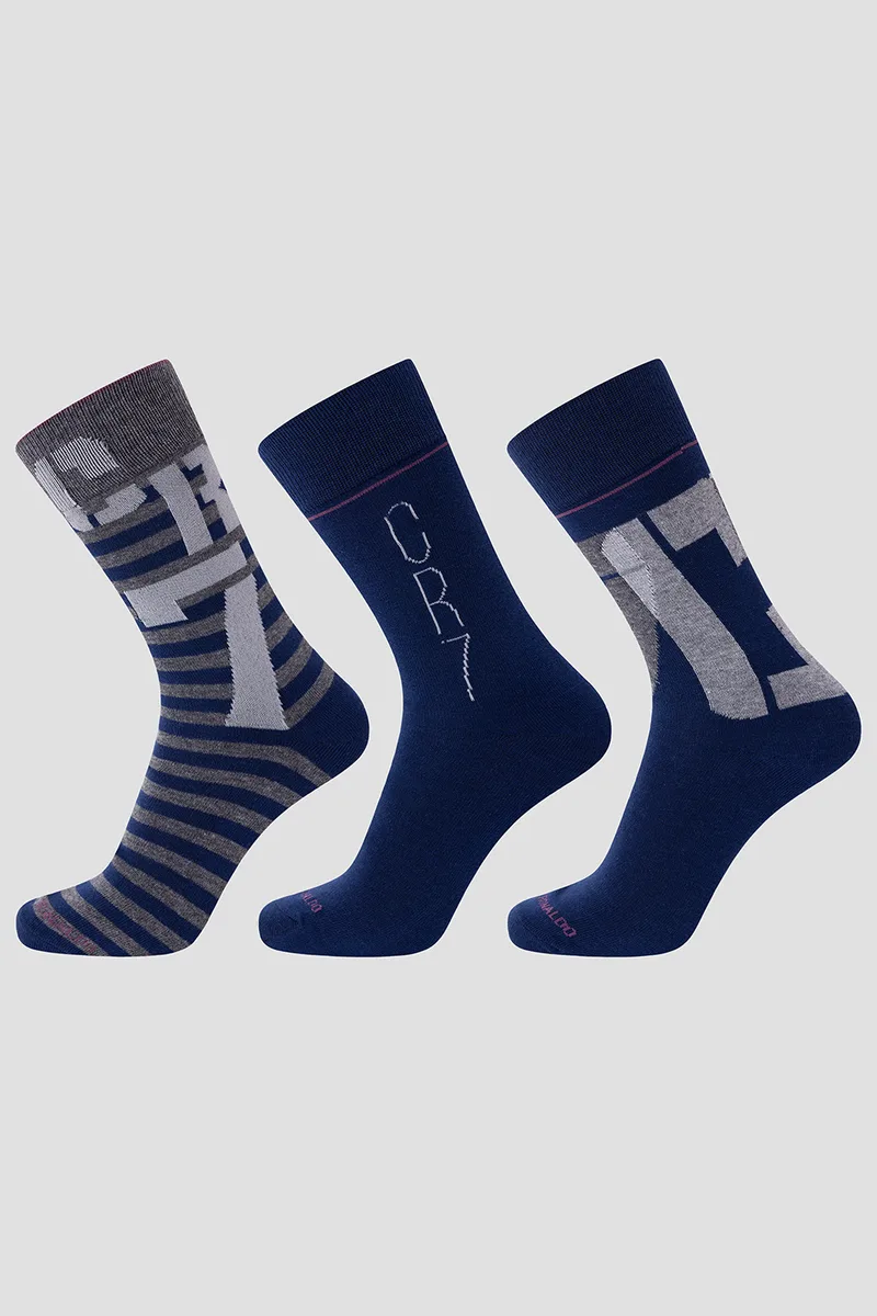 Cristiano Ronaldo CR7 Ανδρικές κάλτσες Cotton Blend (Συσκ. με 3 ζεύγη)-8273-8000-144