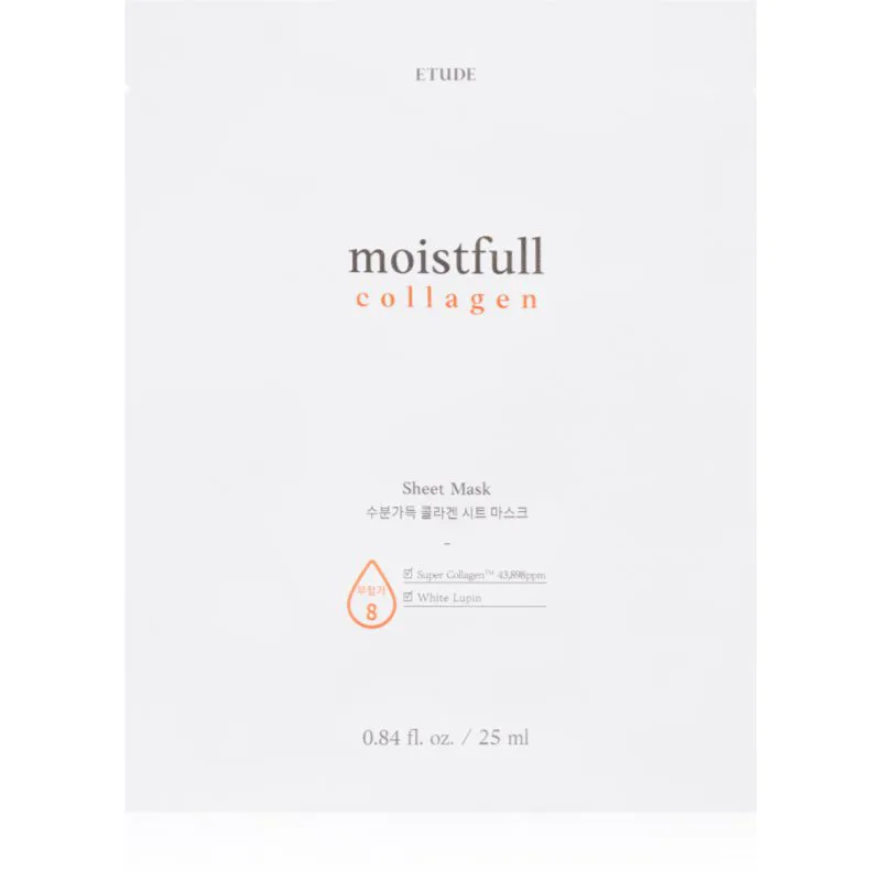 ETUDE Moistfull Collagen υφασμάτινη μάσκα ενυδάτωσης με κολαγόνο 25 ml