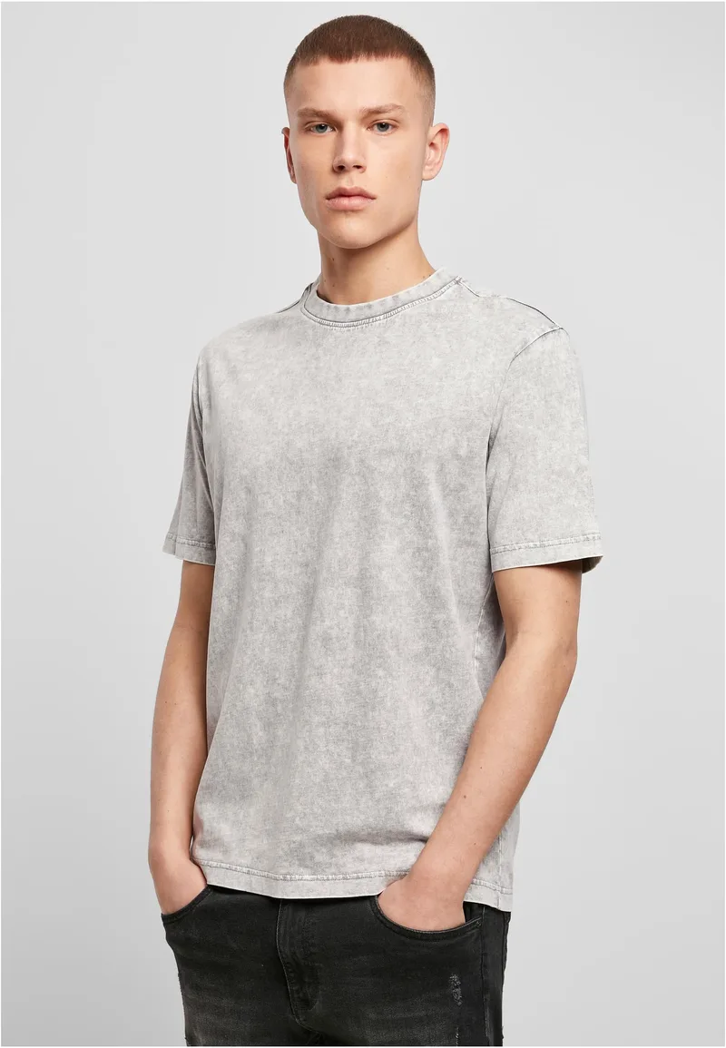 Μπλουζάκι T-shirt BY070 Build Your Brand Acid Washed 160 g/m² Grey Black