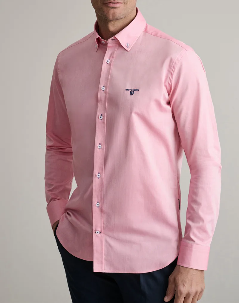 NAVY&GREEN ΠΟΥΚΑΜΙΣΟ COMFORT FIT 24NG.SD138/1B.2-SALMON ROSE Ροζ