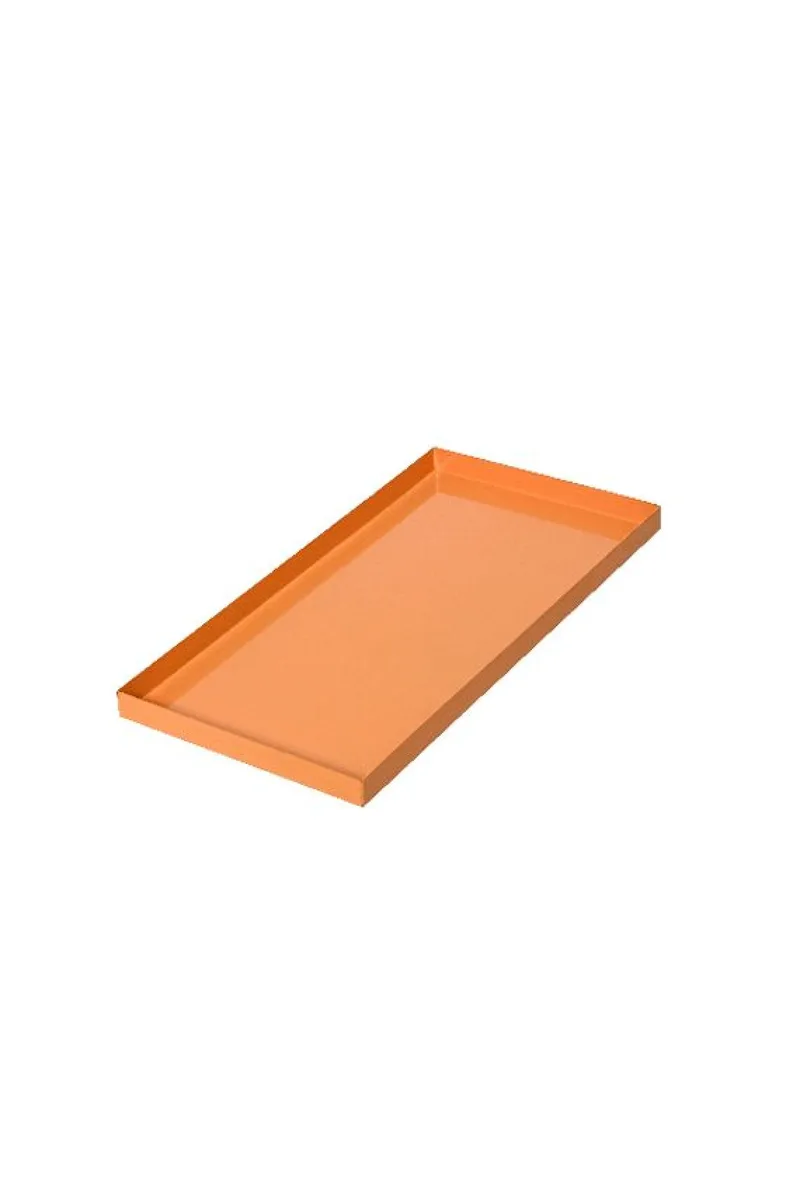 Δισκος Μεταλλικος Μονοχρωμος 24Cm 24x12x0cm Πορτοκαλί Kaeming