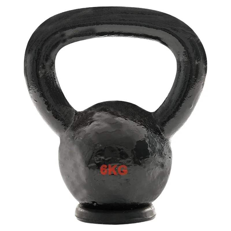 Kettlebell Cast Iron Rubber Base 6kg Μαύρο