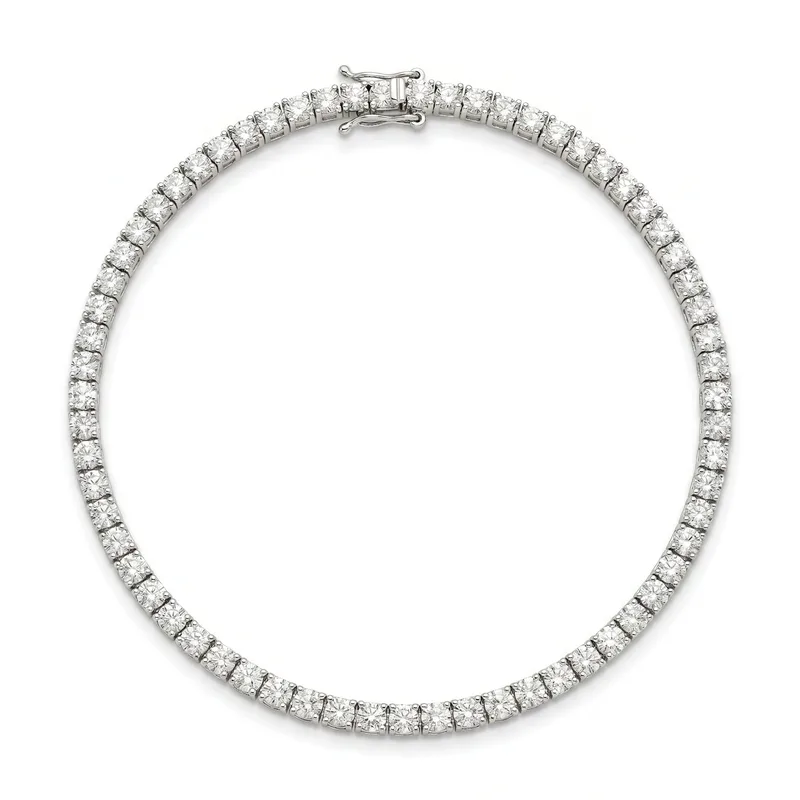 Βραχιόλι Ριβιέρα με Λευκές Πέτρες απο Ασήμι VR2228