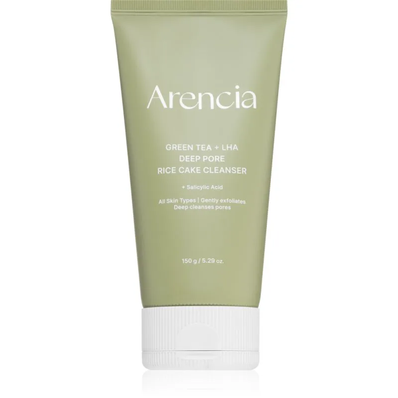 Arencia Green Tea + LHA Deep Pore Rice Cake Cleanser τζελ για βαθύ καθαρισμό με αναγεννητικό αποτέλεσμα 150 γρ