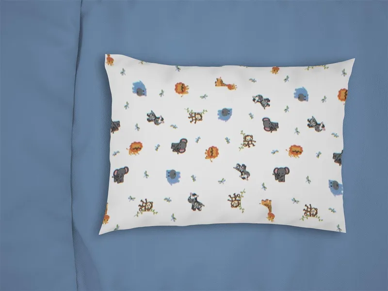 Μαξιλαροθήκη Φανελένια Bebe 35x45εκ. Zoo 29 White DimCol