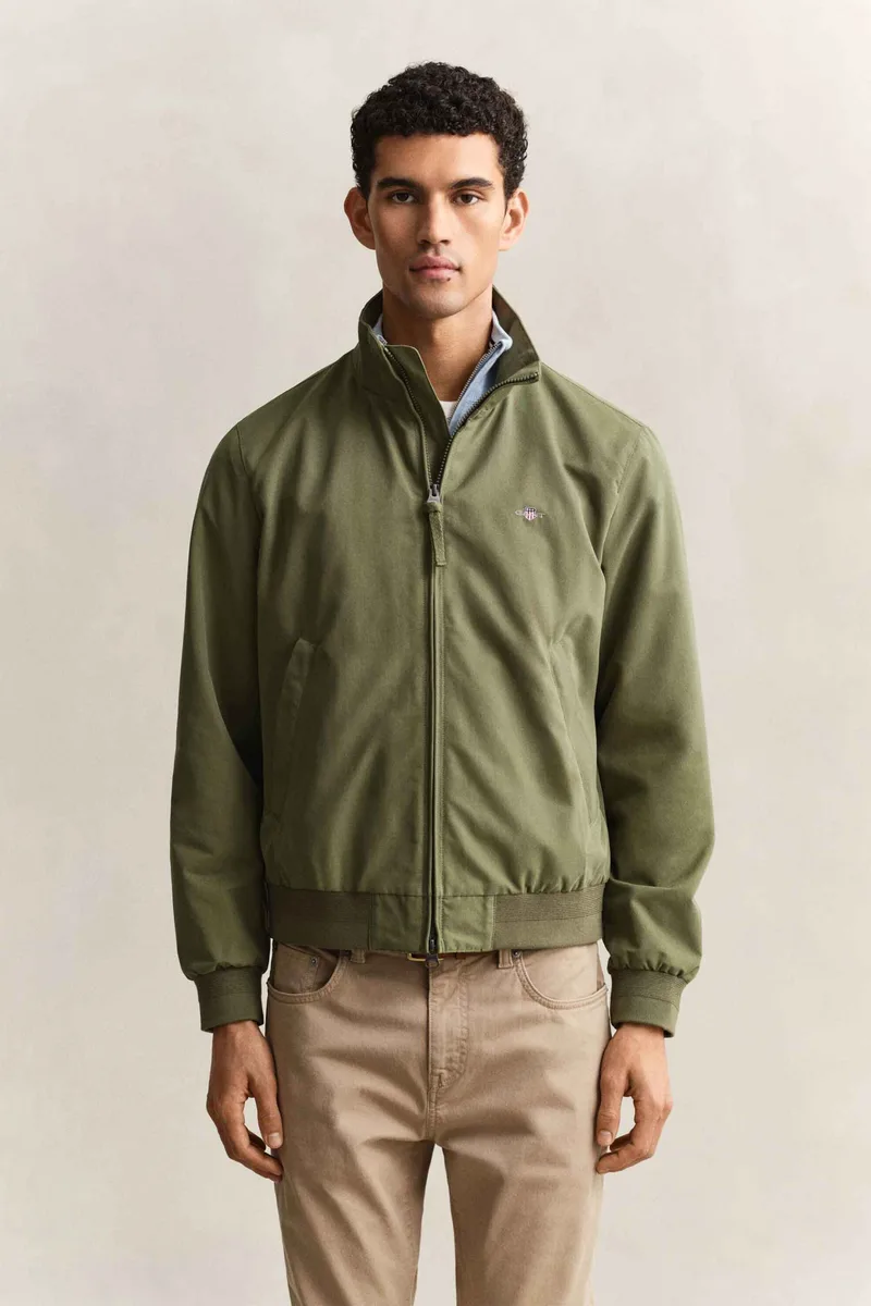 Gant ανδρικό αδιάβροχο jacket με κεντημένο λογότυπο Regular Fit - 7006600 Λαδί
