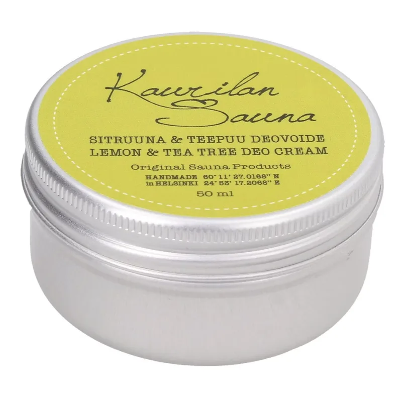 Kaurilan sauna Vegan Lemon & Tea Tree Deodorant Cream (50ml)
