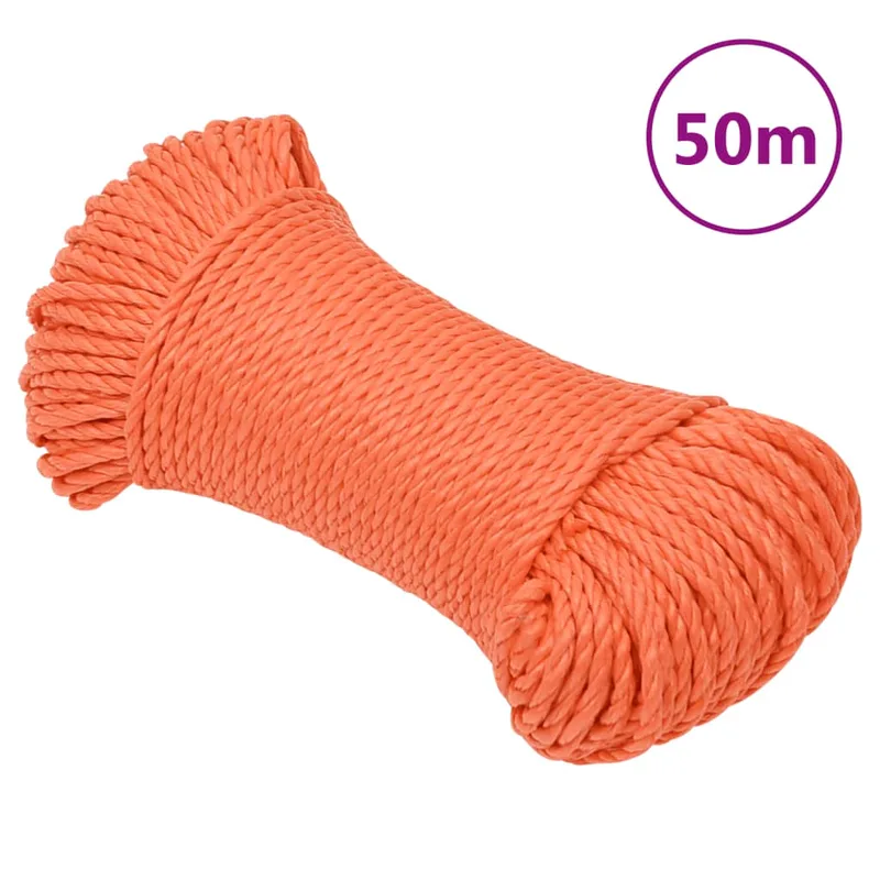 vidaXL Σχοινί Εργασίας Πορτοκαλί 3 χιλ. 50 μ. από Πολυπροπυλένιο