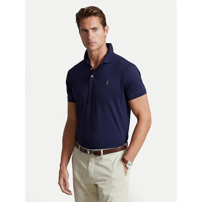 Polo Ralph Lauren Polo 710713130006 Σκούρο μπλε Custom Slim Fit